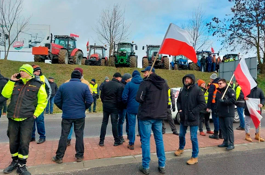 Польские фермеры протестуют против массовых поставок украинского зерна