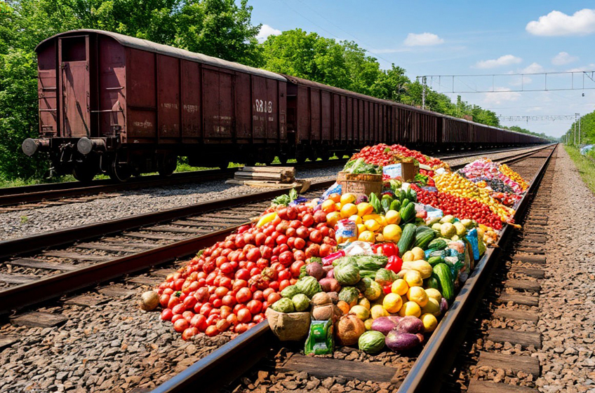 В России с января 2026 года подорожают железнодорожные перевозки продовольствия